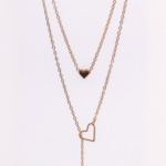 Collar Corazones en Cadena