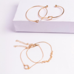 Duo Pulseras Brillo & Nudo